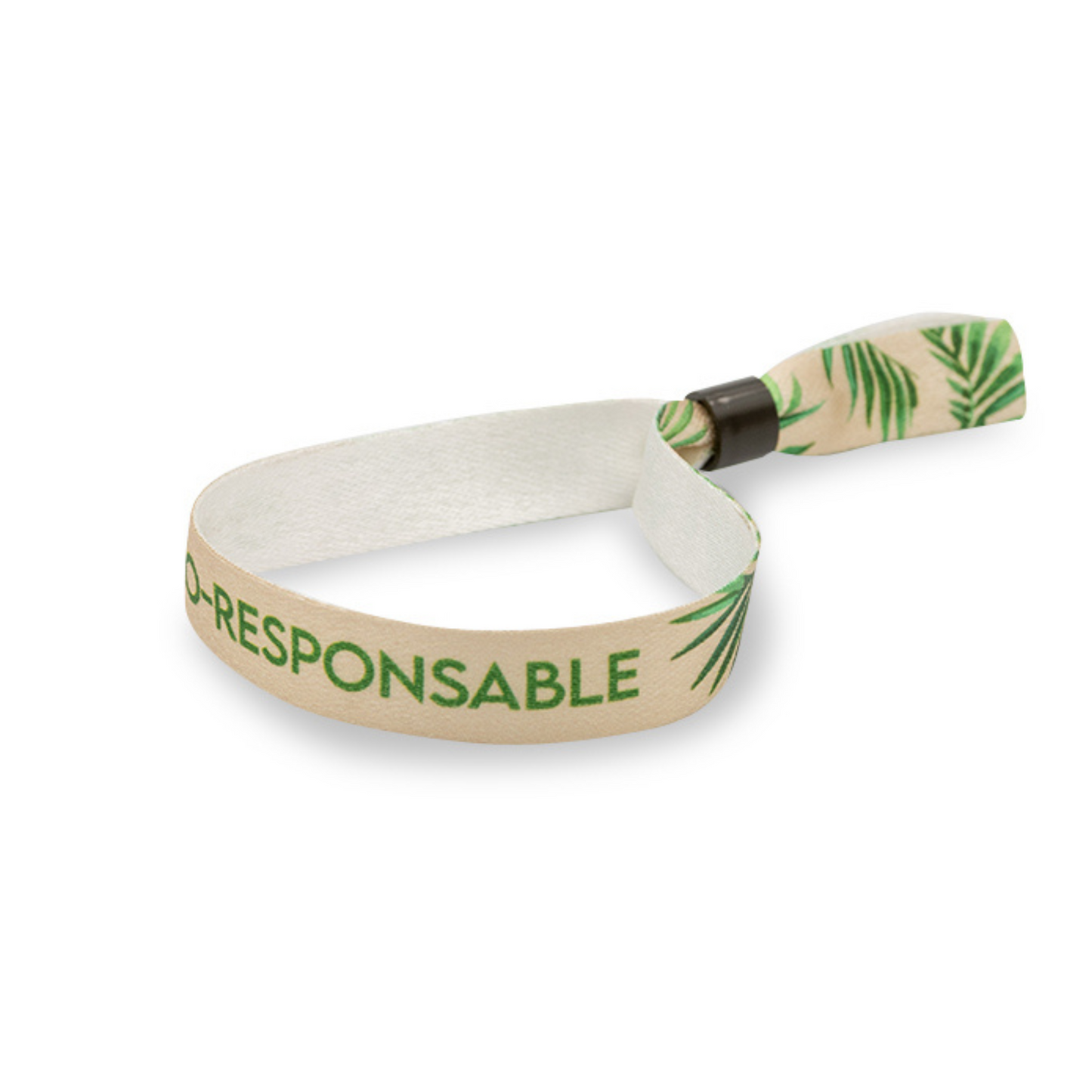 Bracelet événementiel tissu recyclé à bague / J+20
