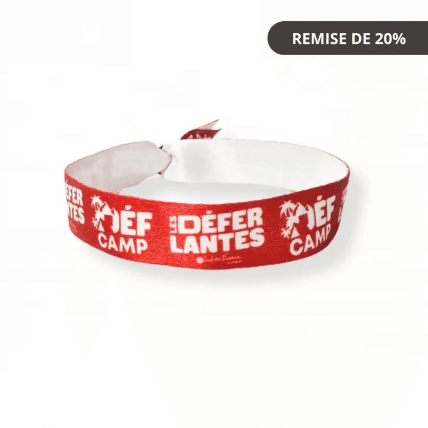 Bracelet evenementiel tissu à bague SUBLIMATION / J+20